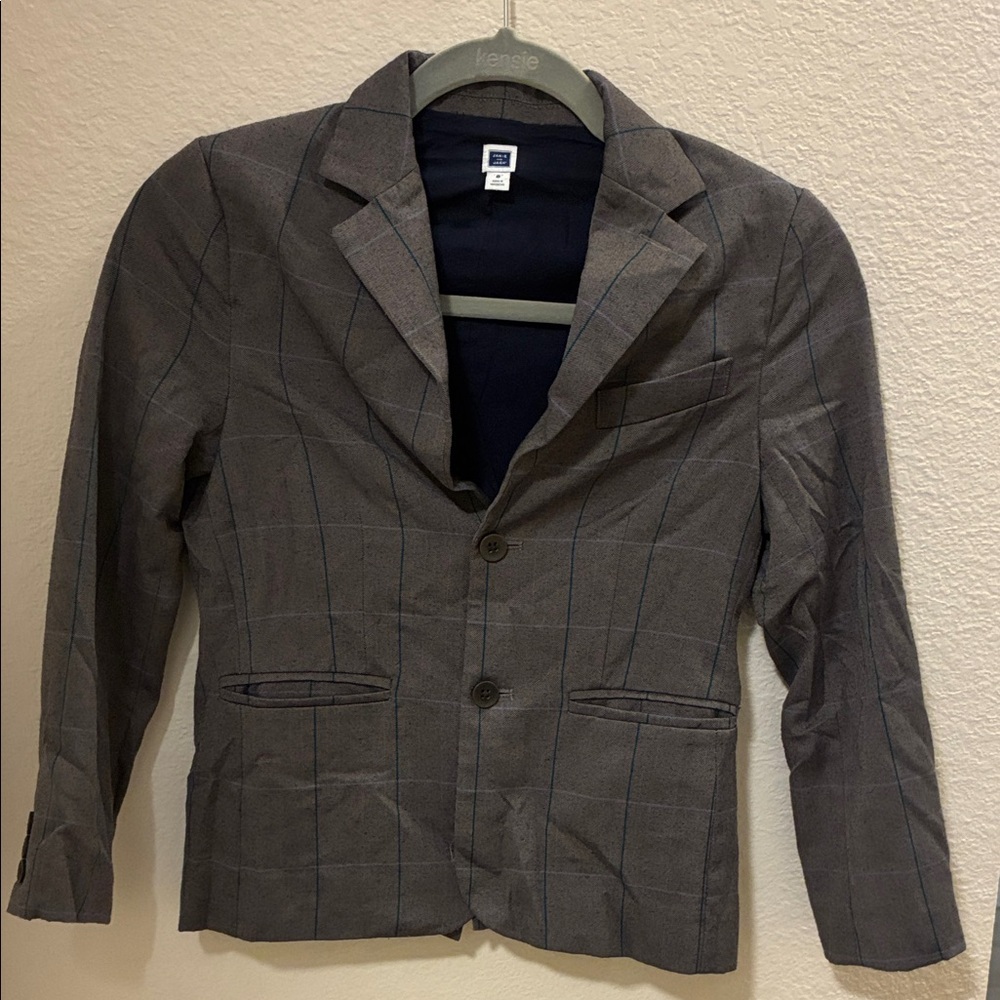 Janie and Jack Gray Checkered Blazer